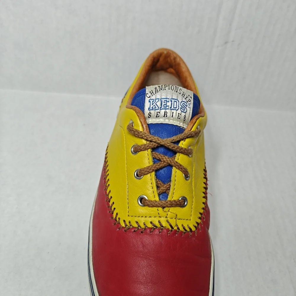 Vintage 1992 Keds Championship Series Baseball Stitch Leather Sneaker Womens 10M